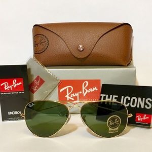 Ray Ban Aviator Sunglasses Green 58mm
